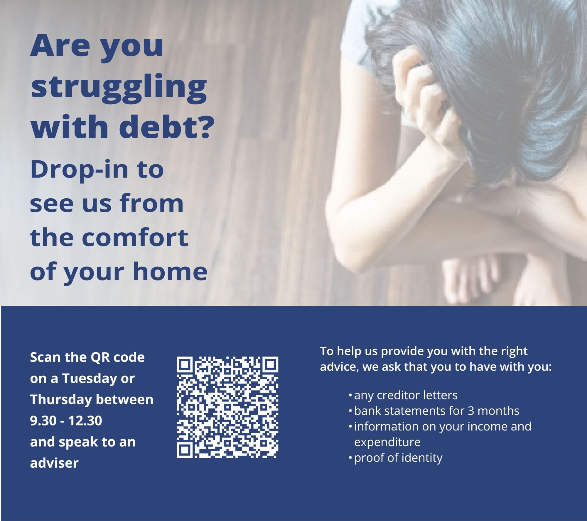 Get debt advice from the comfort of your home